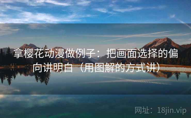 拿樱花动漫做例子：把画面选择的偏向讲明白（用图解的方式讲）