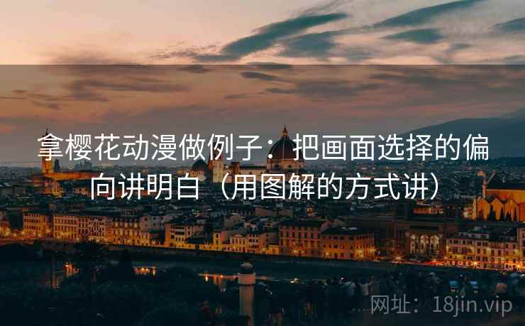 拿樱花动漫做例子：把画面选择的偏向讲明白（用图解的方式讲）